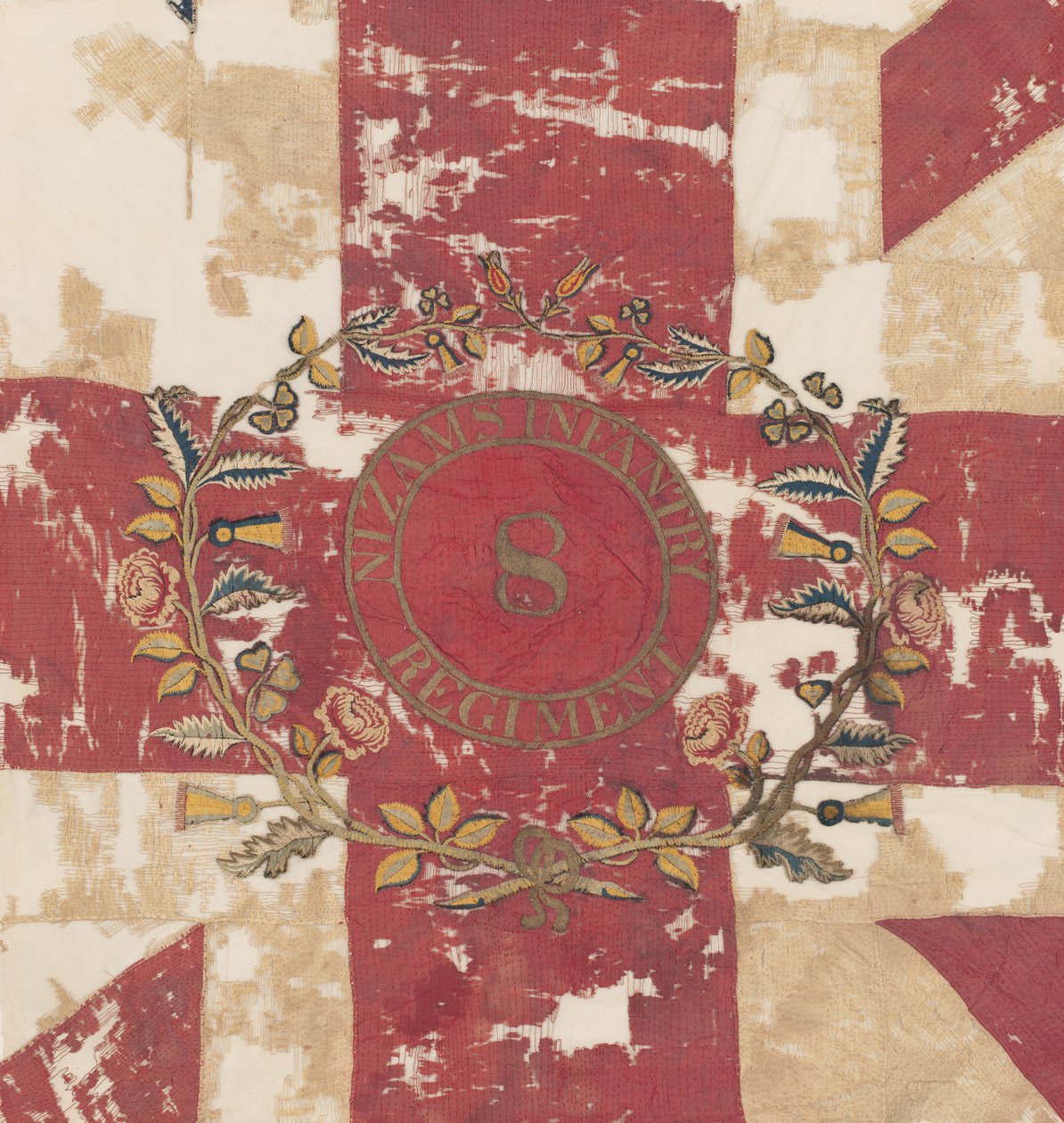 Centrepiece of First or Royal Colour, 8th Regiment of Infantry, Nizam’s Army, 1850 by Indian School