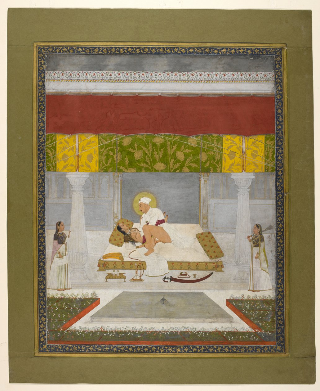 Chitarman II (Kalyan Das), Muhammad Shah Making Love, c.1735 by Indian School