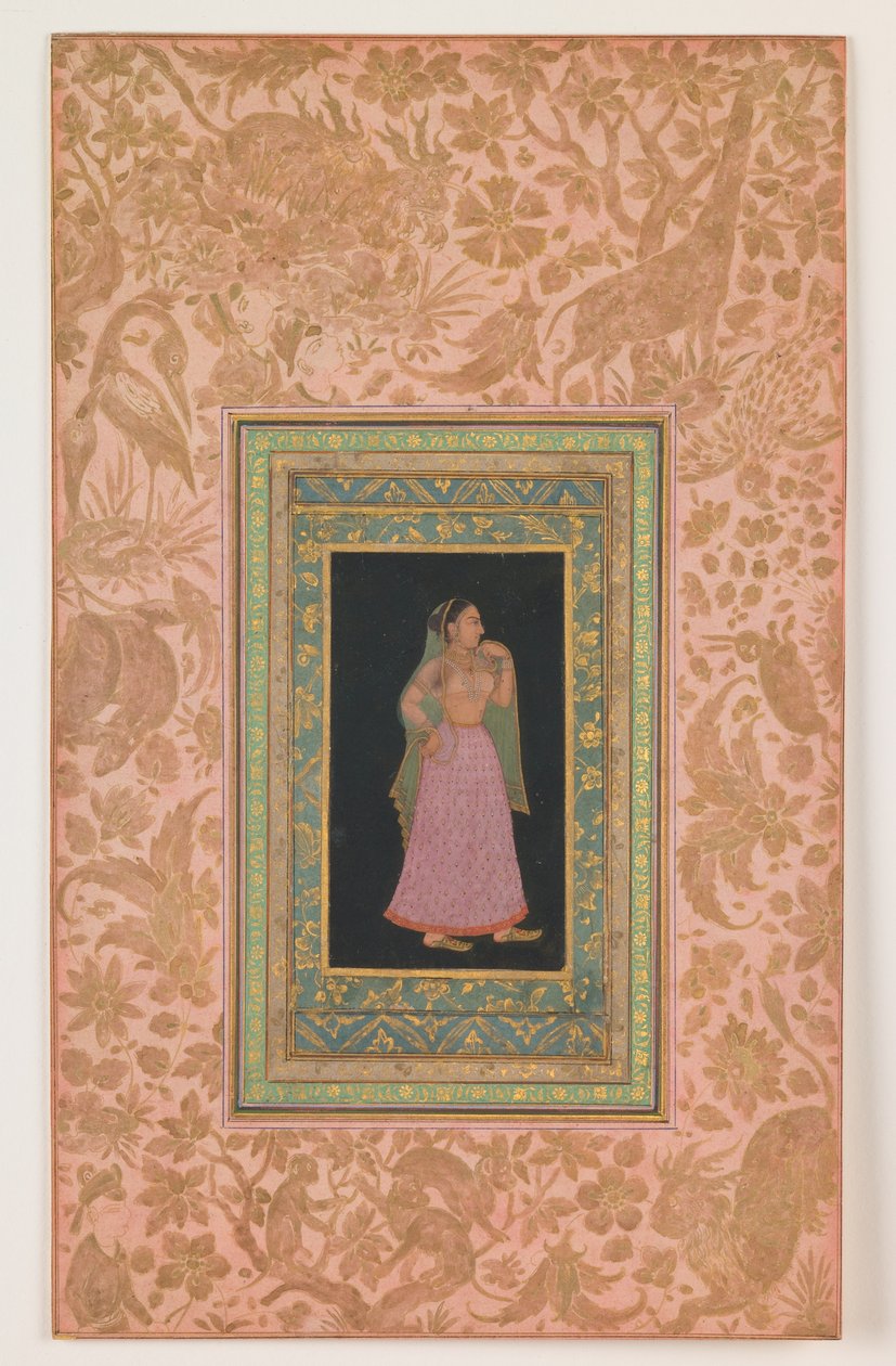 Court Lady, Mughal dynasty, reign of Aurangzeb, c.1660-1700 by Indian School