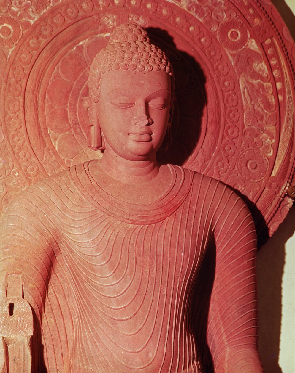 Detail of a Buddha, from Jamalpur by Indian School