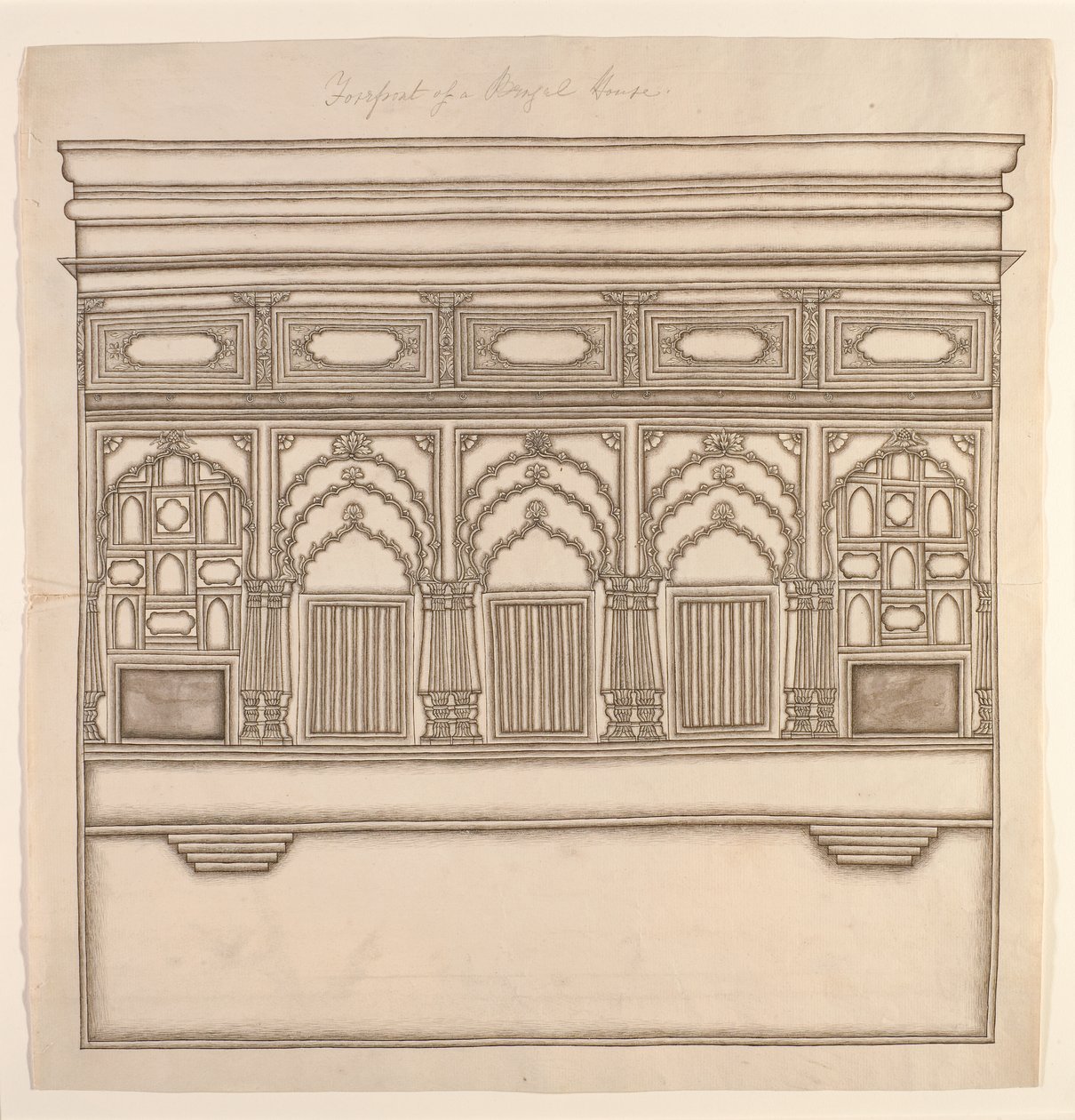 Forefront of a Bengal House by Indian School