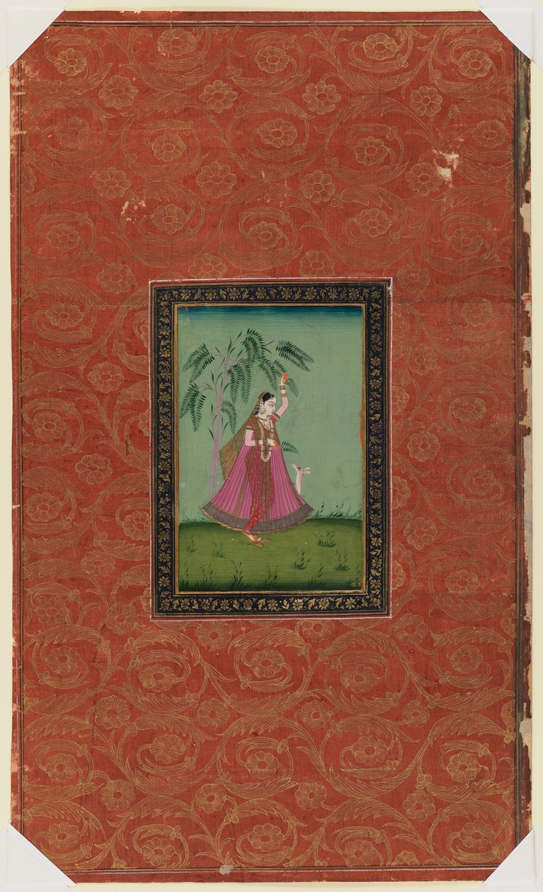 Girl with a deer by Indian School