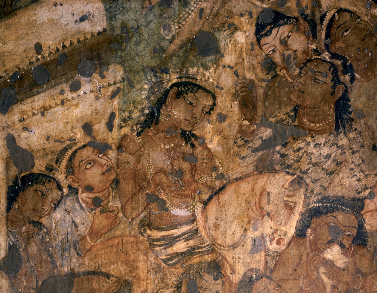 Indian Art: Fresco in the Buddhist Cave No. 19, 2nd Century BC by Indian School