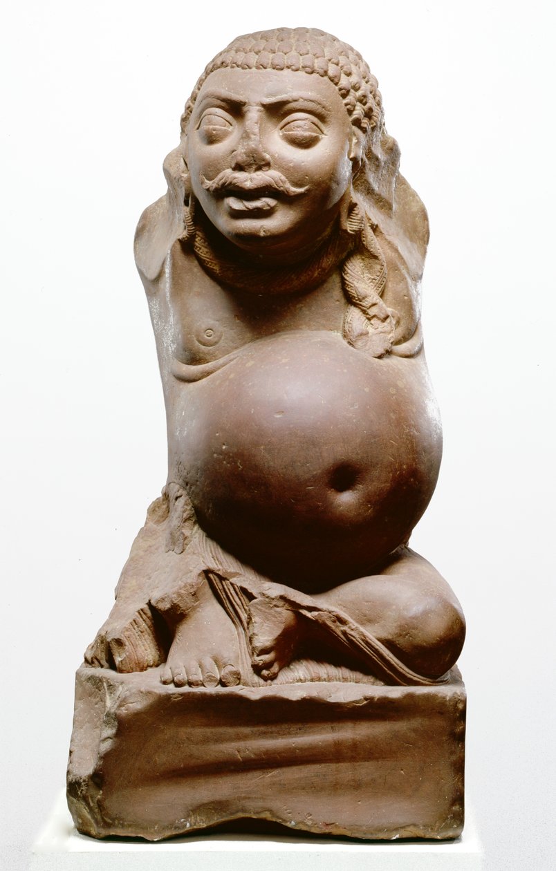 Kubera, Hindu God of Wealth, Ramnagar culture, from Ahichatra, Uttar Pradesh, 200 AD by Indian School
