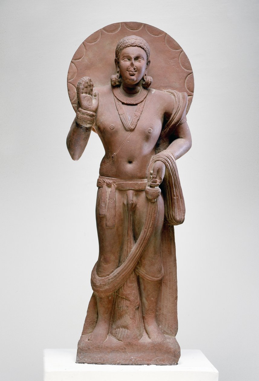 Maitreya, a future Buddha, Ramnagar culture, from Ahichatra, Uttar Pradesh, 200 AD by Indian School