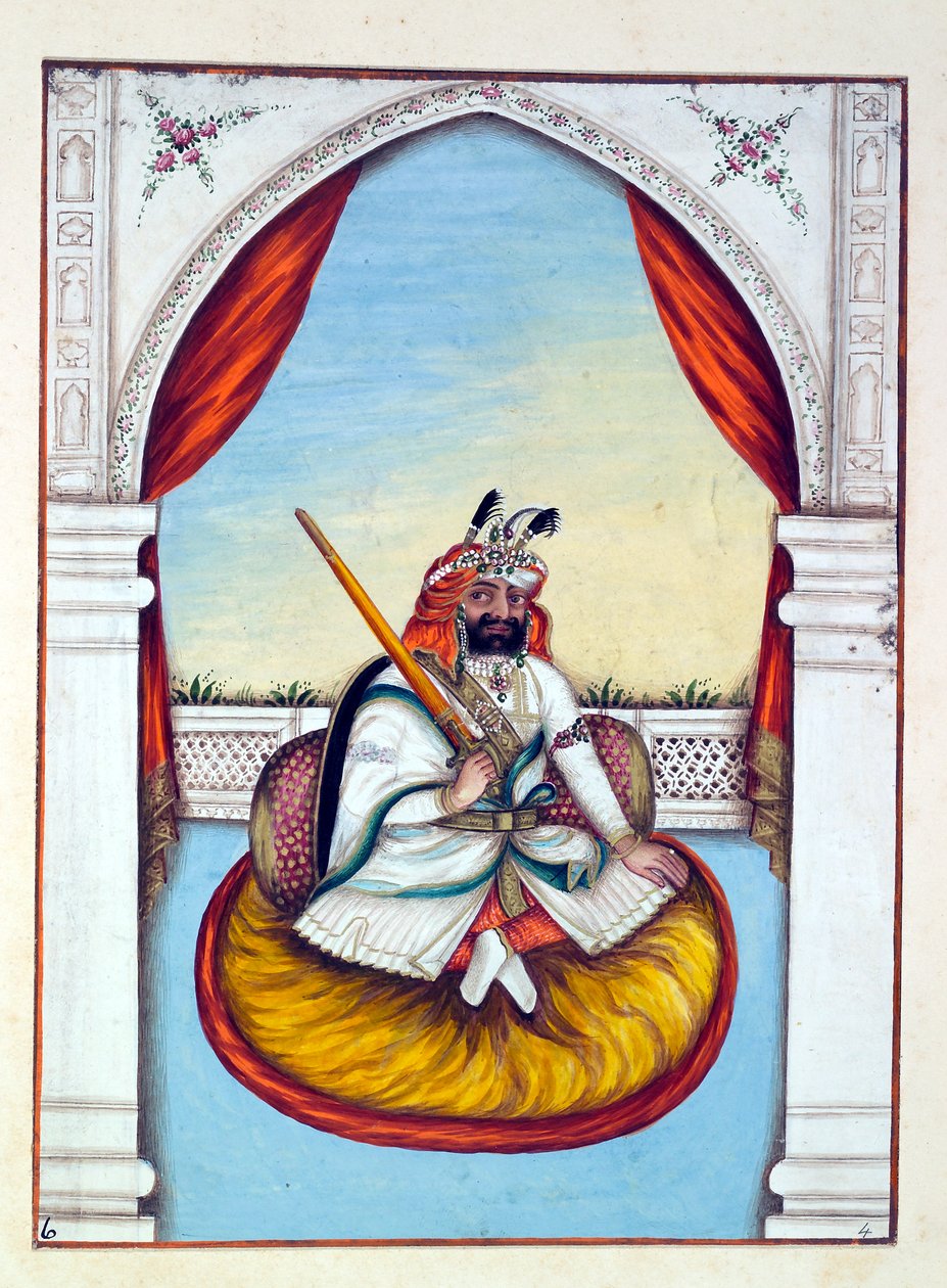 Maharajah Sher Singh, from The Kingdom of the Punjab, Its Rulers and Chiefs, Volume I, a Volume of 27 Watercolour Studies by an Unidentified Indian Artist (c.1840) by Indian School