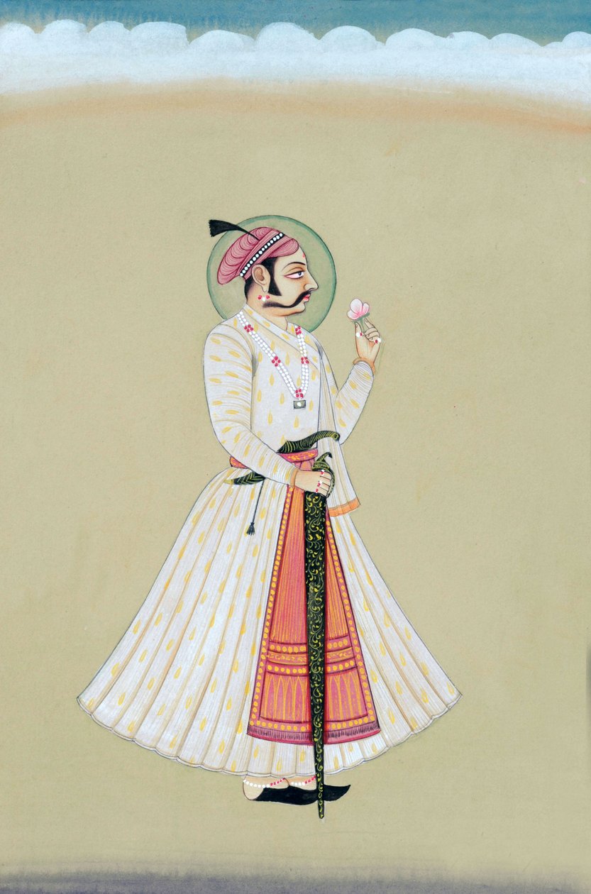 Miniature Painting of Maharana Amar Singh Udaipur by Indian School
