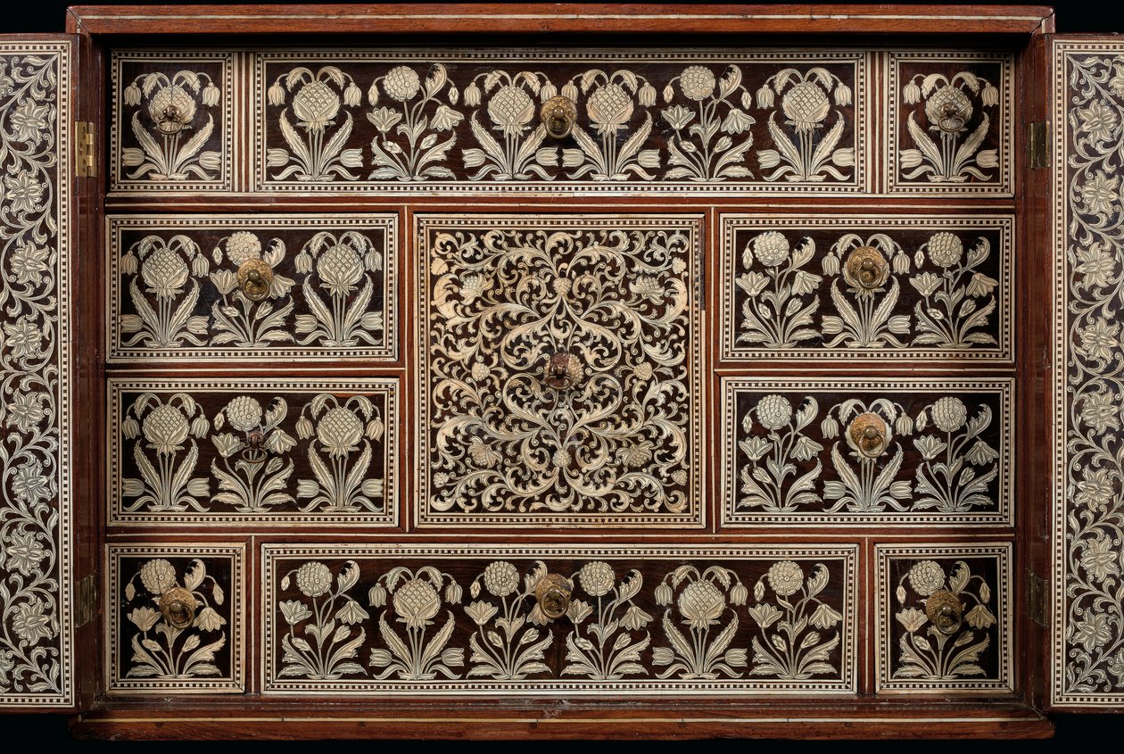 Mughal cabinet, Gujarat or Sindh, Western India by Indian School