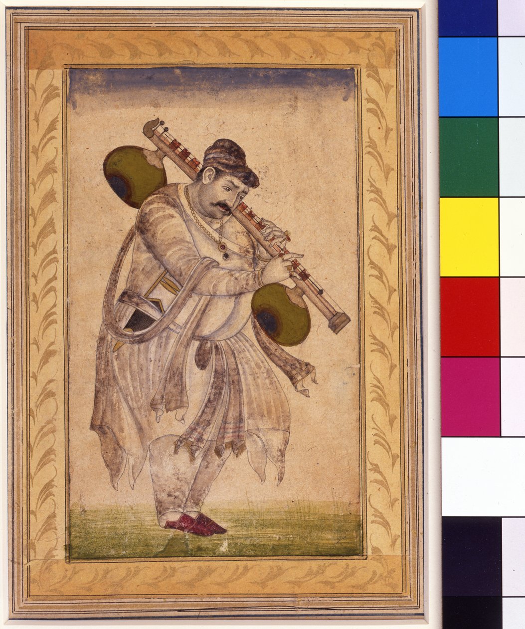 Naubat Khan, the Vina Player by Indian School