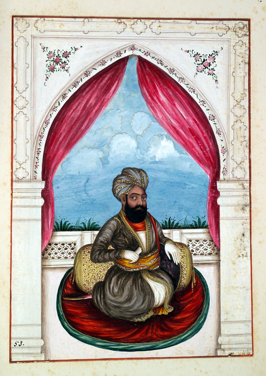 Nawab Mohammad Akhbar Khan, from The Kingdom of the Punjab, its Rulers and Chiefs, volume II by Indian School