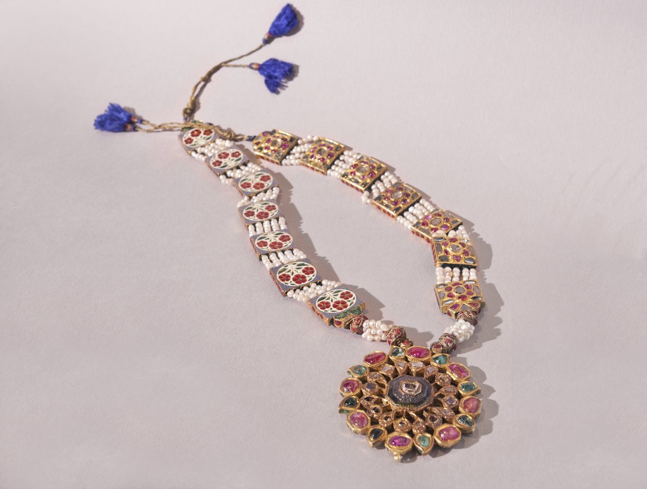 Necklace (with reversible floral design), c.1870 by Indian School