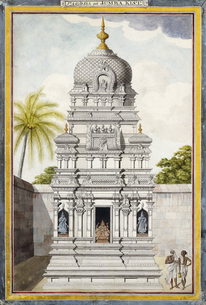 Part of the Temple of Jambukeshvara, Srirangam, Tamil Nadu by Indian School