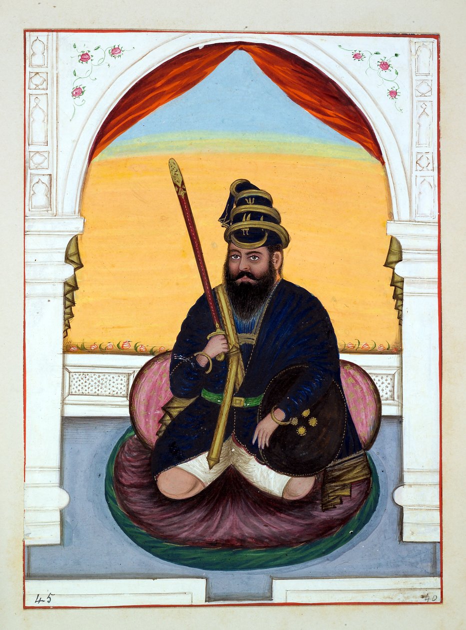 Phola Singh Nihang, from The Kingdom of the Punjab, its Rulers and Chiefs, volume II by Indian School