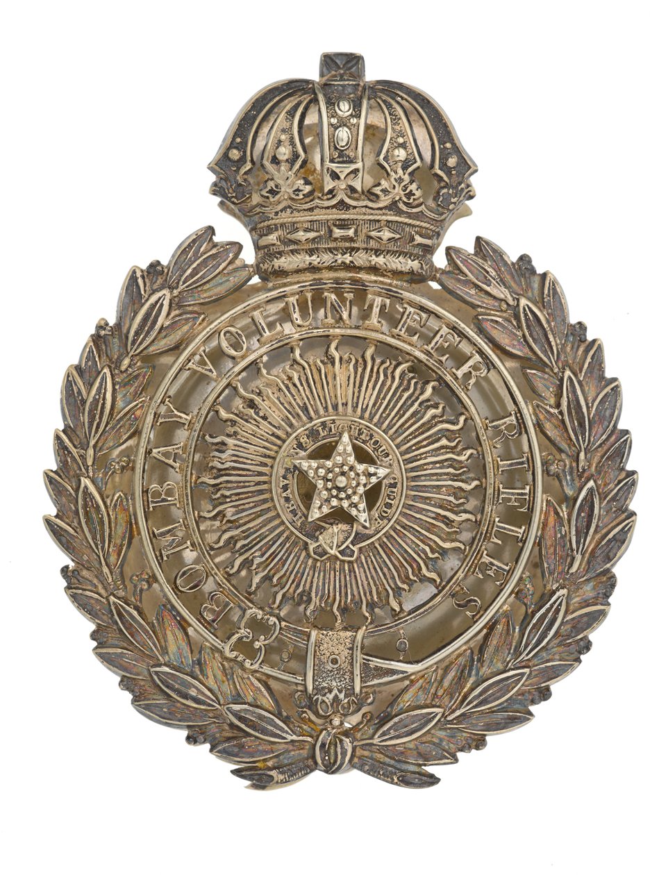 Pouch belt plate, Bombay Volunteer Rifles, 1877-1901 by Indian School