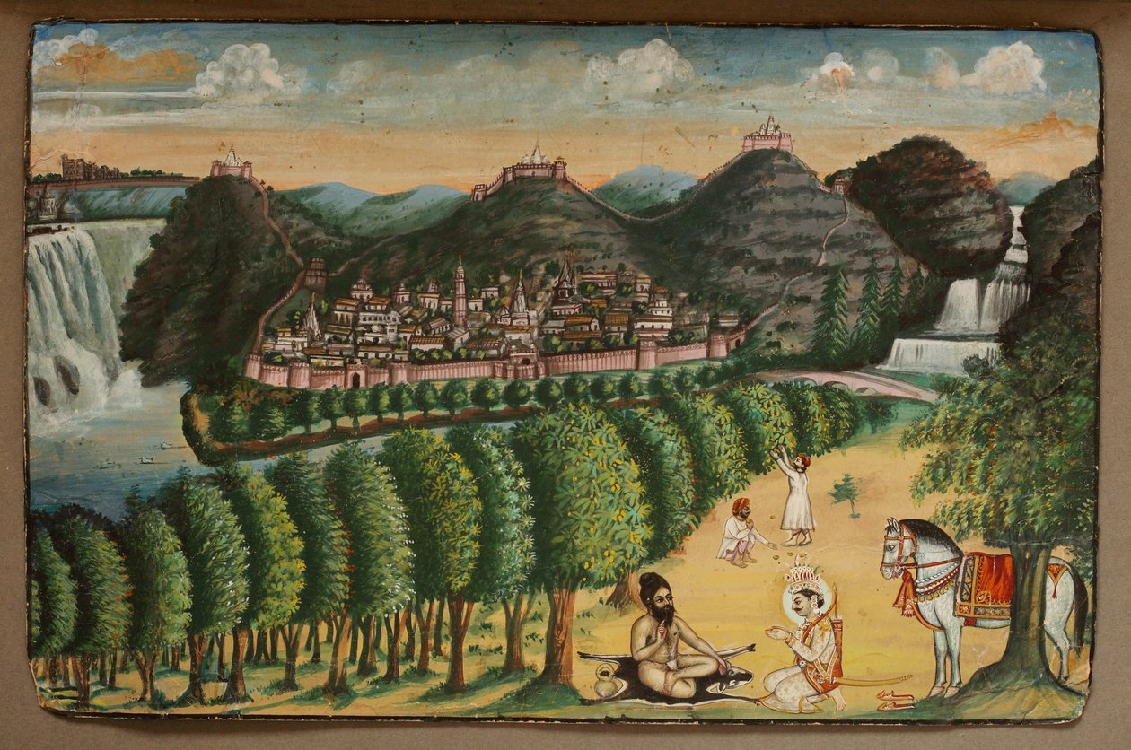 Prince visiting a hermit by Indian School