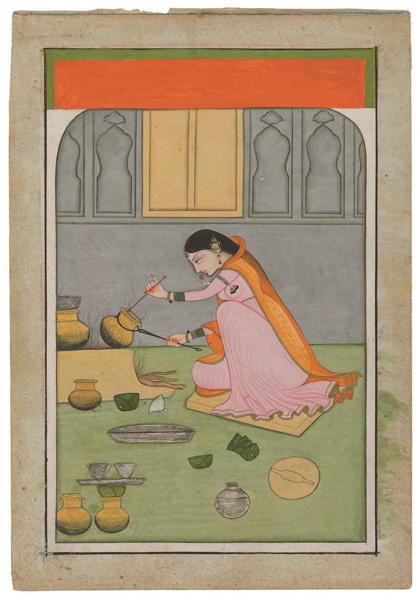 Radha in the Kitchen, c. 1810 by Indian School
