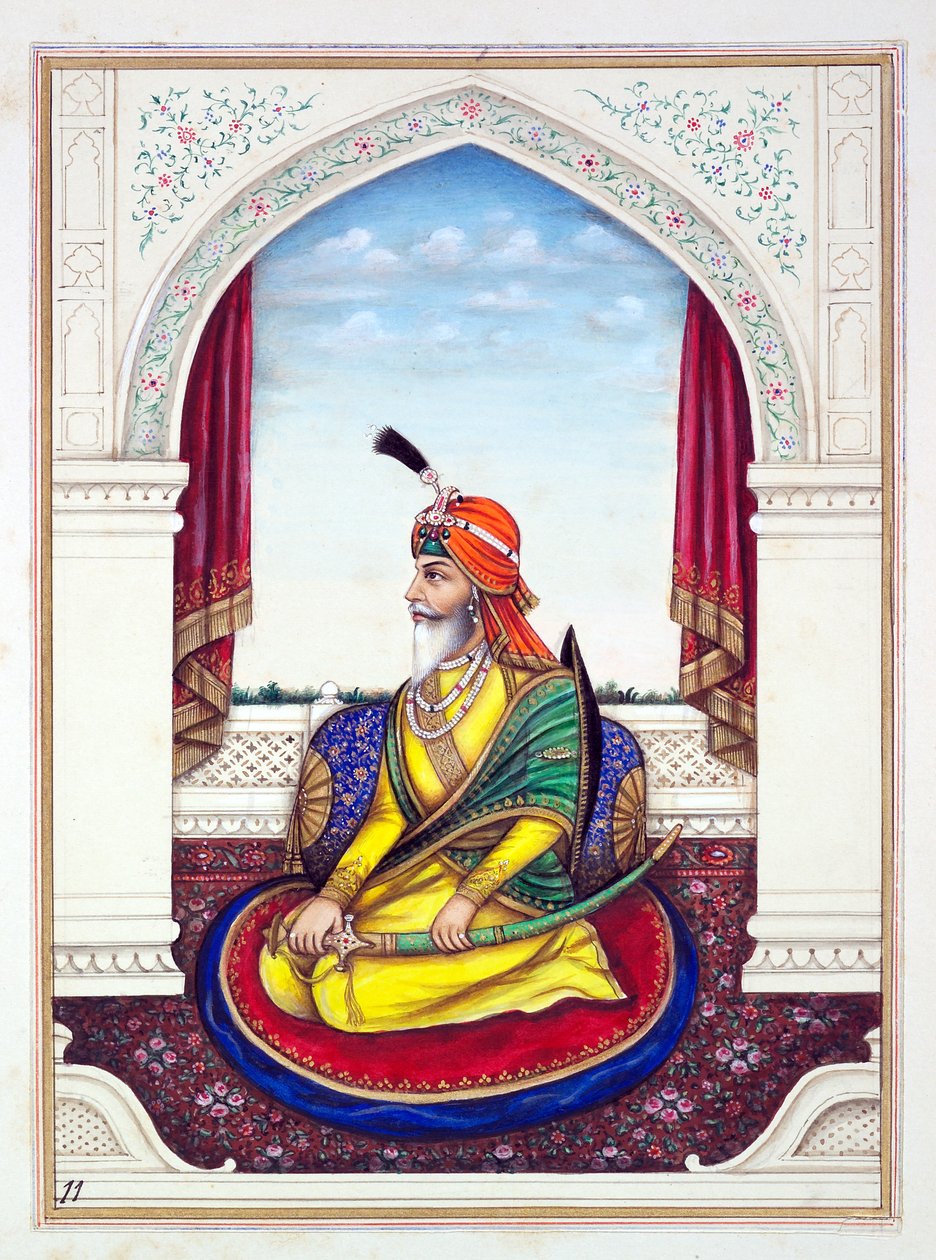 Rajah Chattar Singh, from The Kingdom of the Punjab, its Rulers and Chiefs, volume I by Indian School