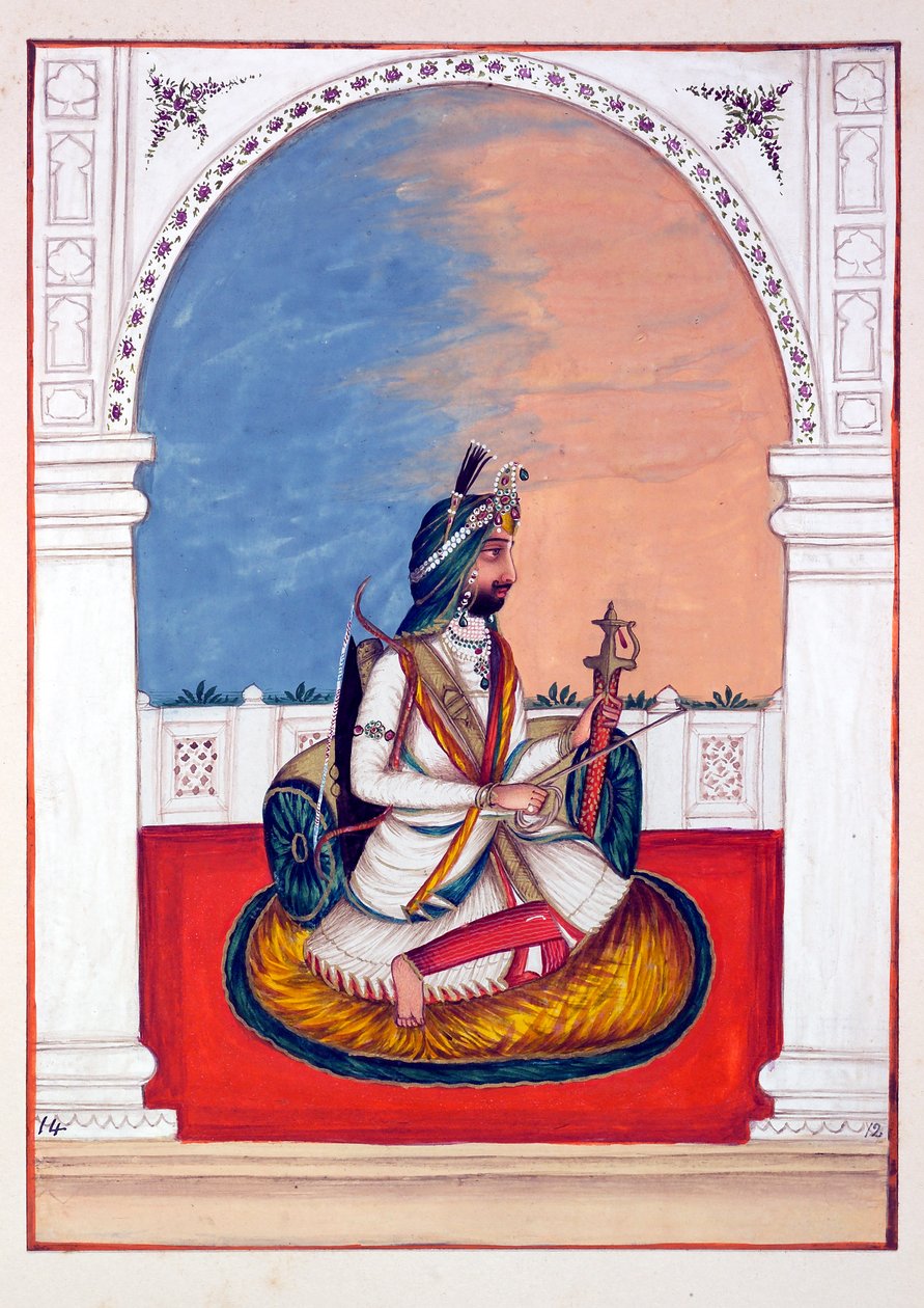 Rajah Hira Singh, from The Kingdom of the Punjab, its Rulers and Chiefs, volume I by Indian School