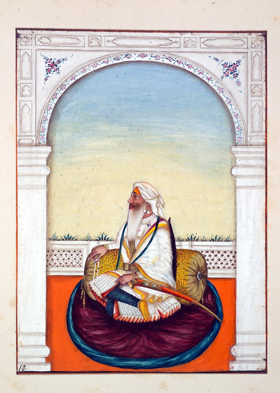 Rajah Iej Singh, from The Kingdom of the Punjab, its Rulers and Chiefs, volume I by Indian School