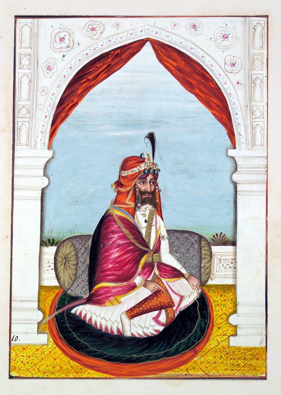 Rajah Suchet Singh, from The Kingdom of the Punjab, its Rulers and Chiefs, volume I by Indian School