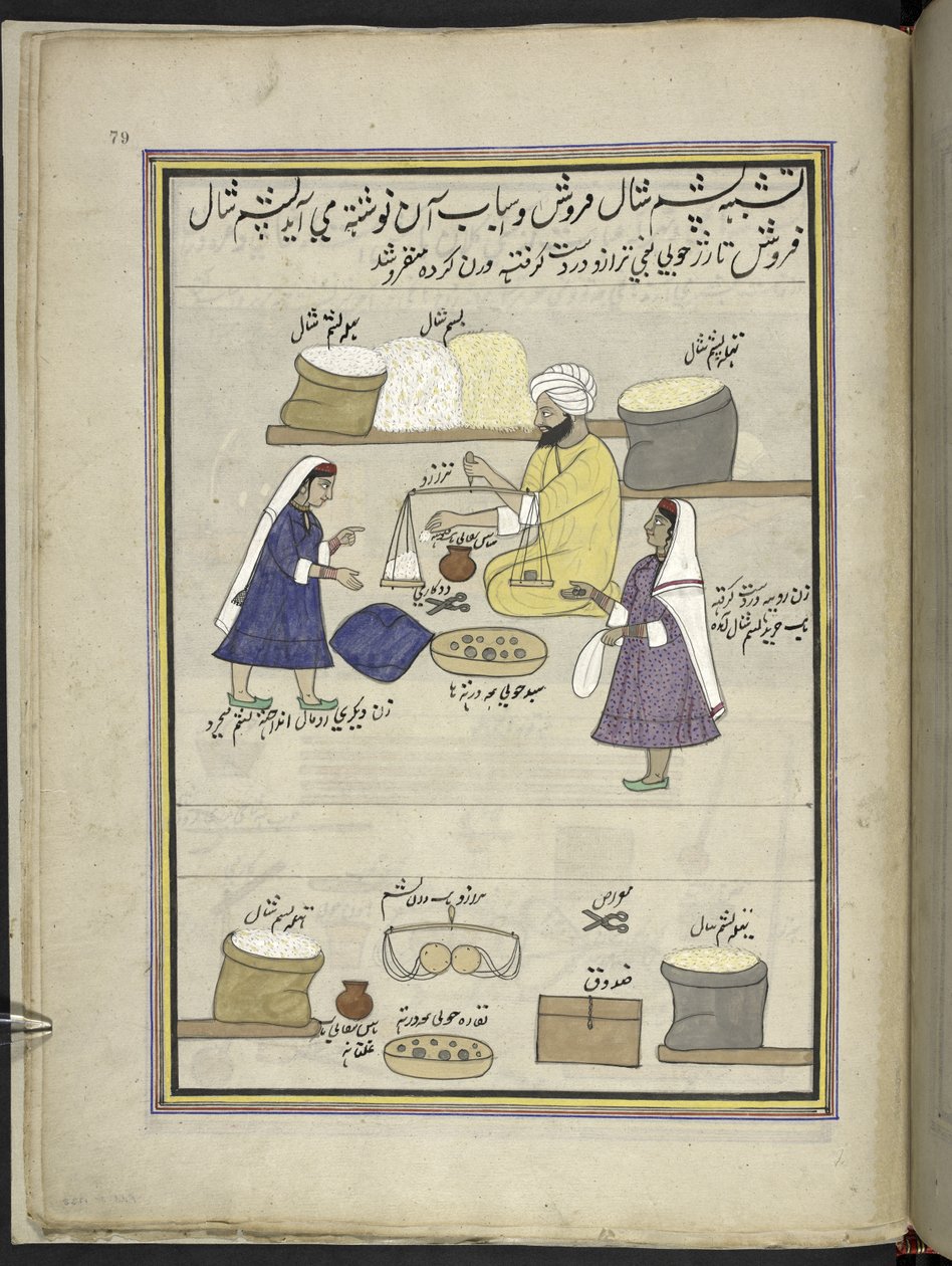 Raw shawl wool being distributed to women for spinning by Indian School