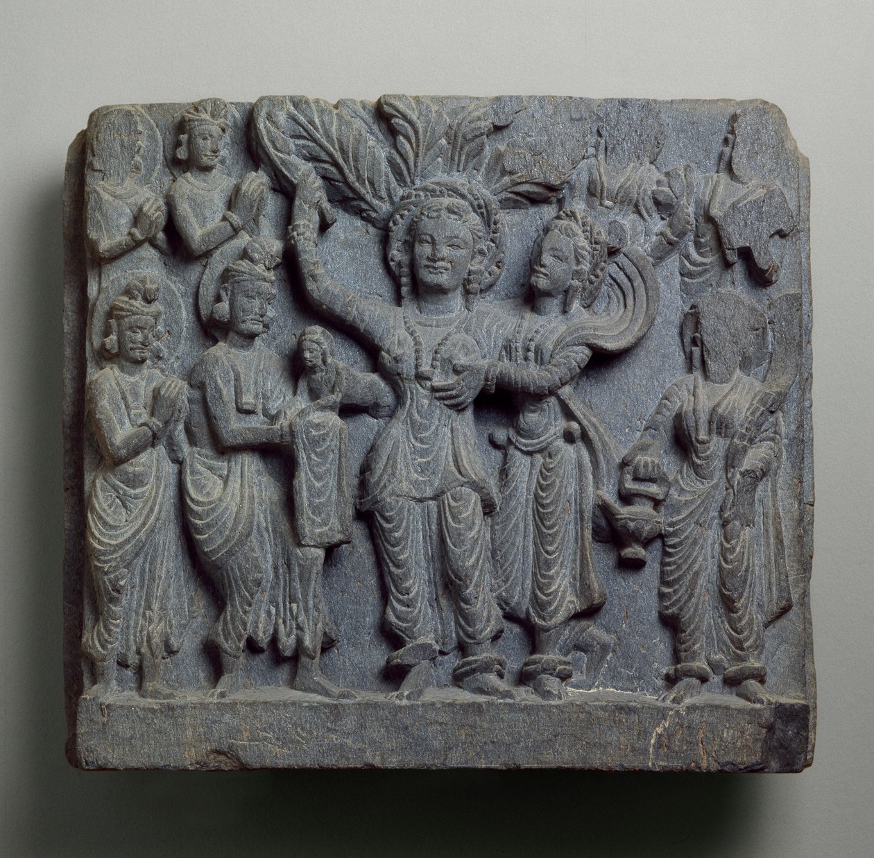Relief depicting the Birth of Buddha, Gandhara, probably Sikri, 2nd-3rd century by Indian School