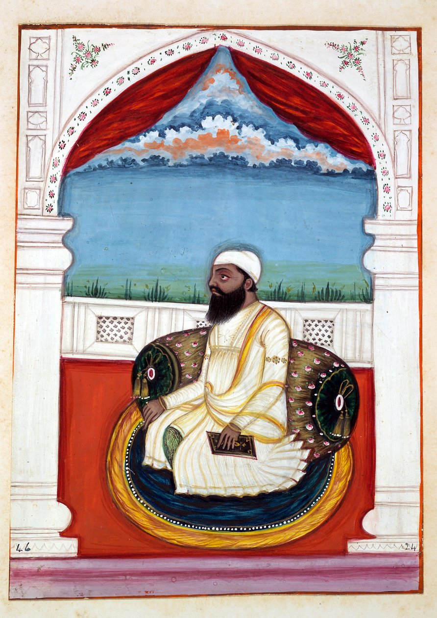 Sheikh Mohi-od-deen, from The Kingdom of the Punjab, its Rulers and Chiefs, volume II by Indian School