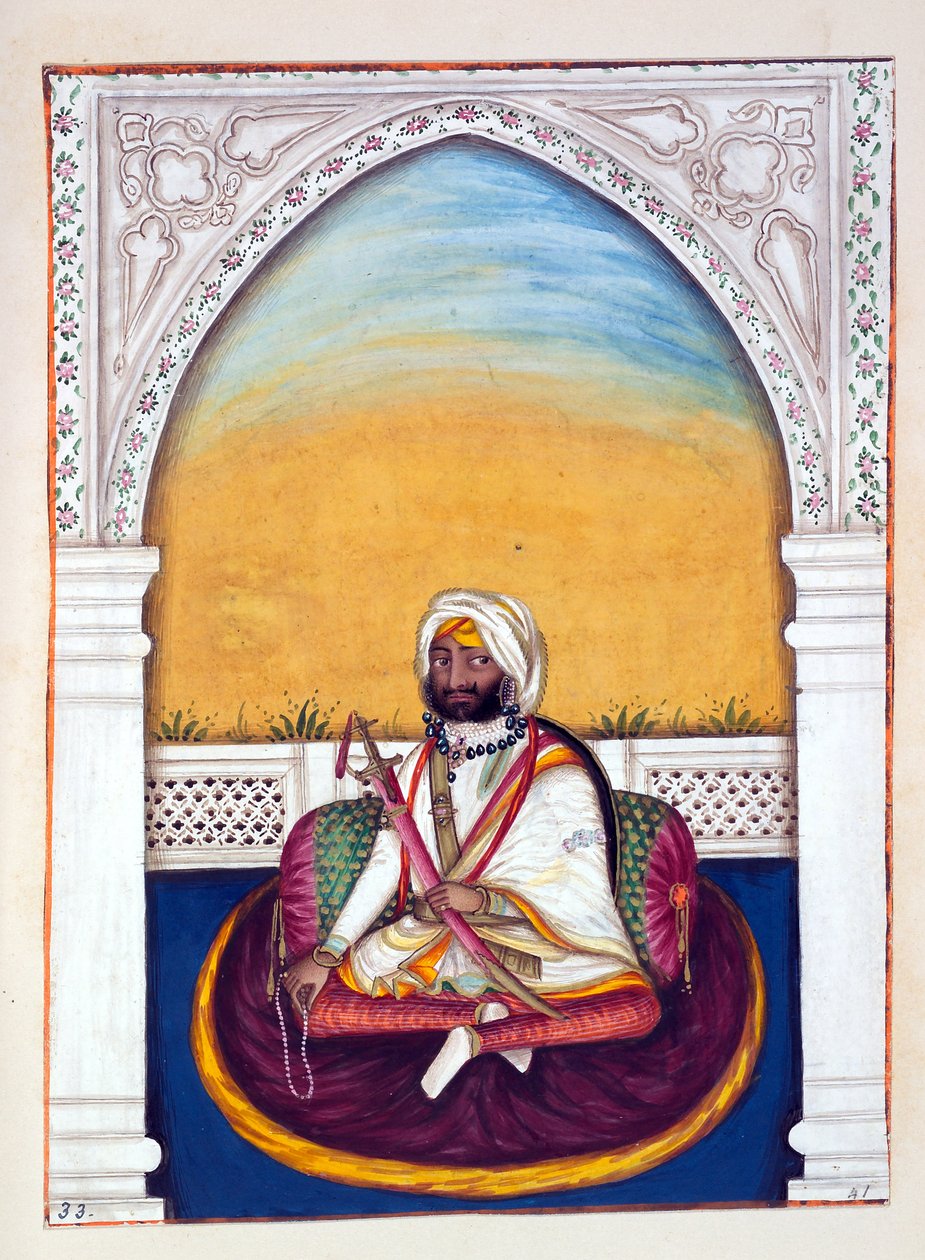 Sirdar Jowahir Singh, from The Kingdom of the Punjab, its Rulers and Chiefs, volume II by Indian School