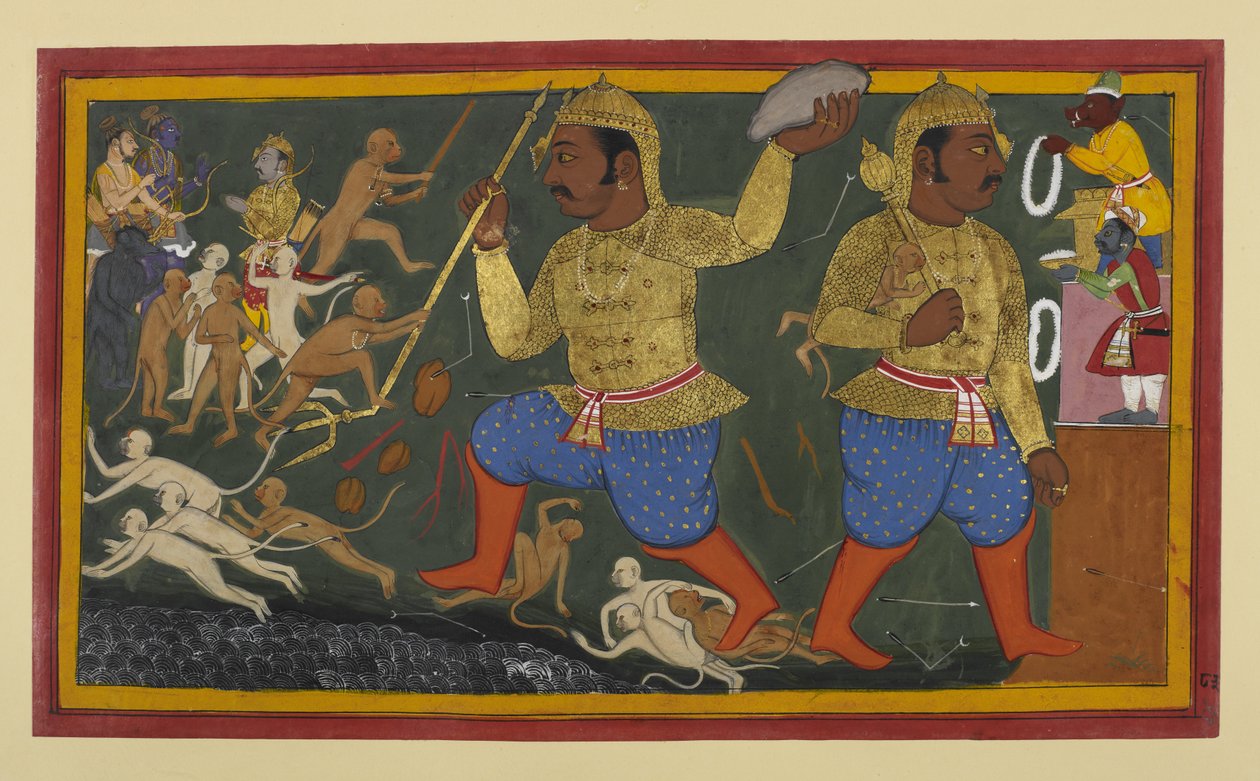 Sugriva is Captured by Kumbhakarna and Taken to Lanka