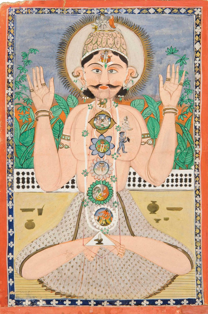 The Subtle Body and the Chakras, Punjab Hills, c.1850 by Indian School