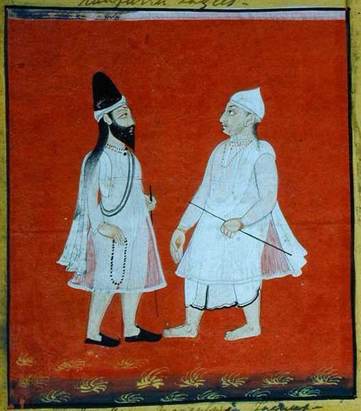 Two Wandering Moslem Faqirs (jangam) Religious Mendicants, Udaipur, c.1810-20 (detail) by Indian School