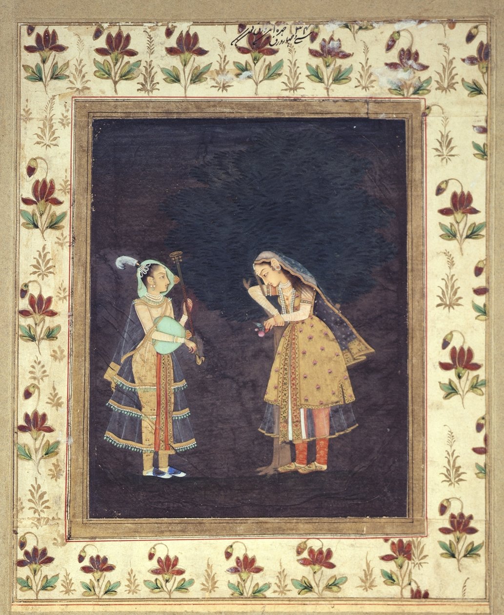 Woman listening to music by Indian School