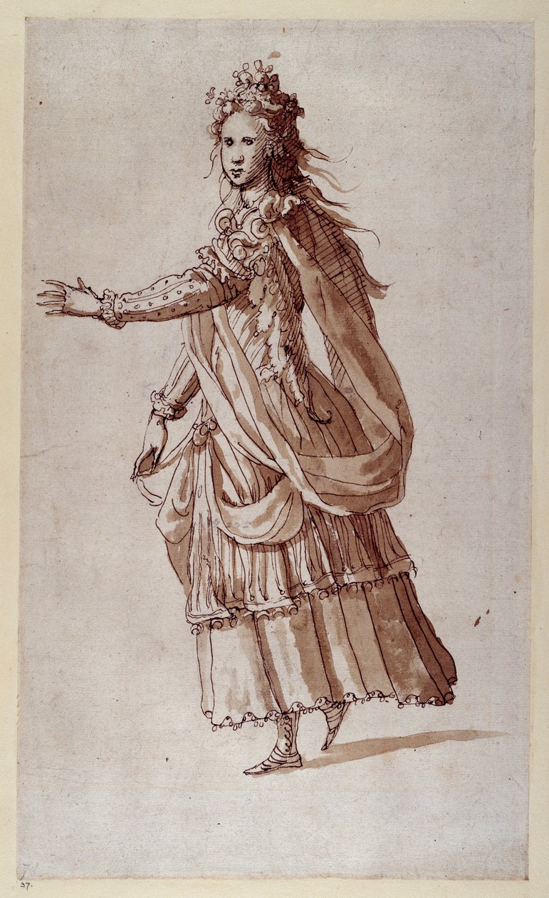 A lady as a Naiad by Inigo Jones