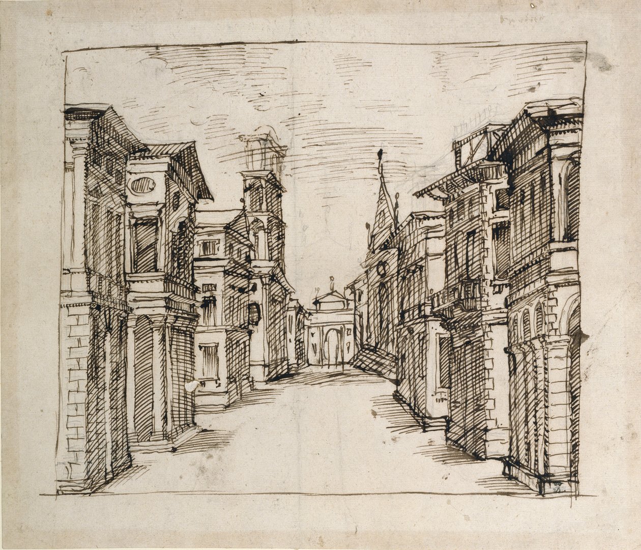 A Street in Perspective, c.1617 by Inigo Jones