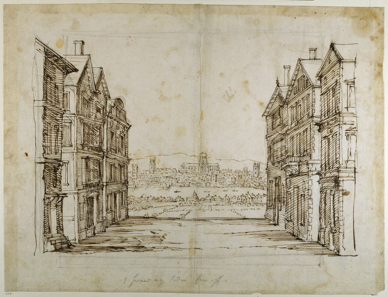 English houses with London and the Thames far off by Inigo Jones
