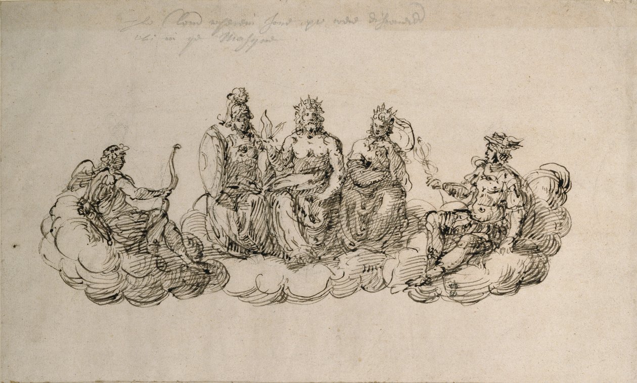Jove with the Senate of the Gods, c.1622 by Inigo Jones