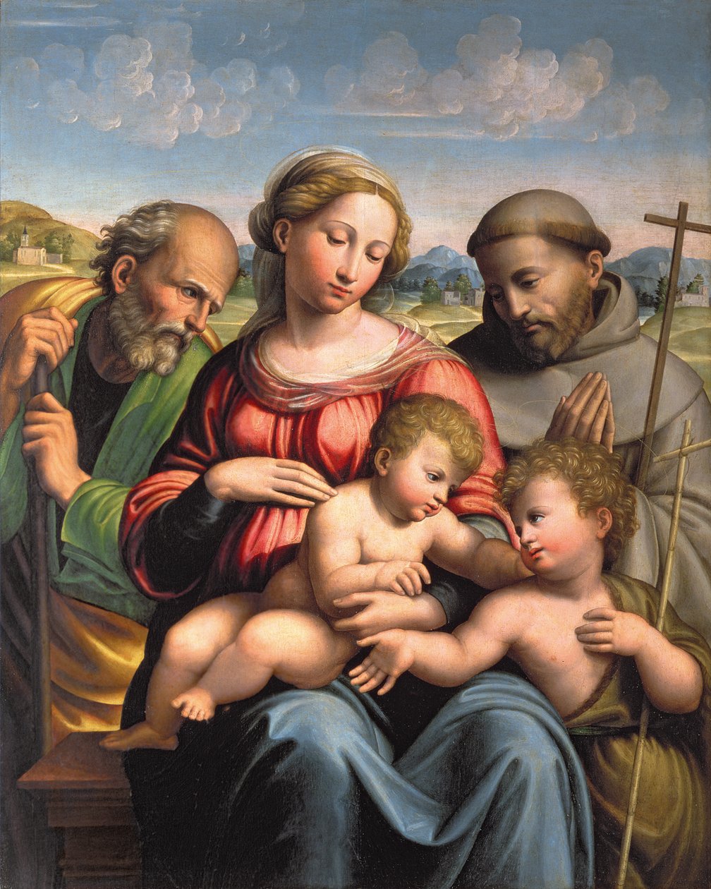 Holy Family with the Infant St. John the Baptist and St. Francis by Innocenzo da Imola