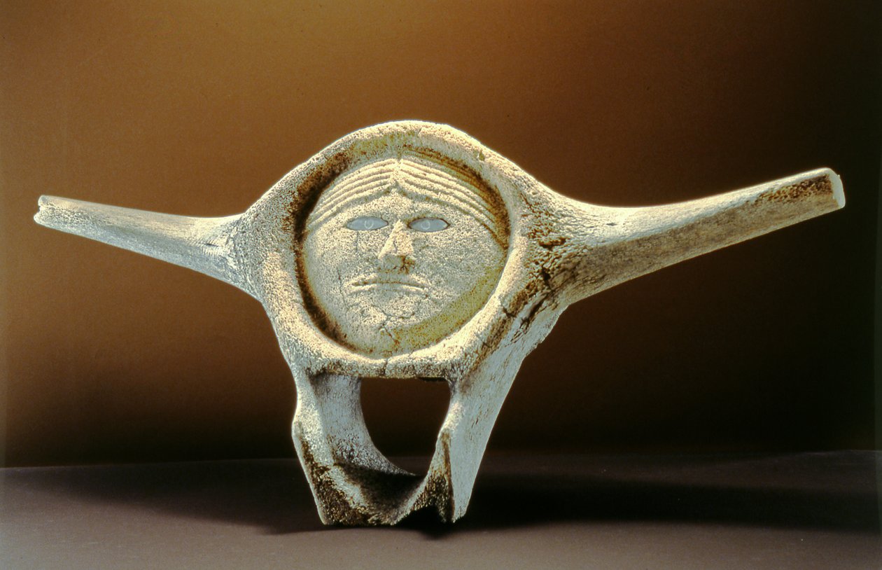 Janus Head, from Cape Dorset (whale vertebrae) by Inuit School