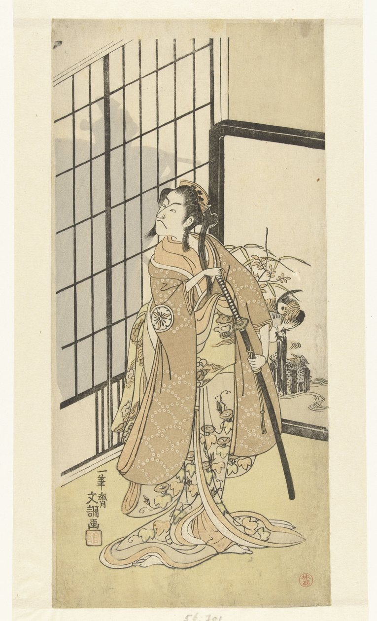 Actor Matsumoto Koshiro III in the Female Role of Asagao by Ippitsusai Bunchō