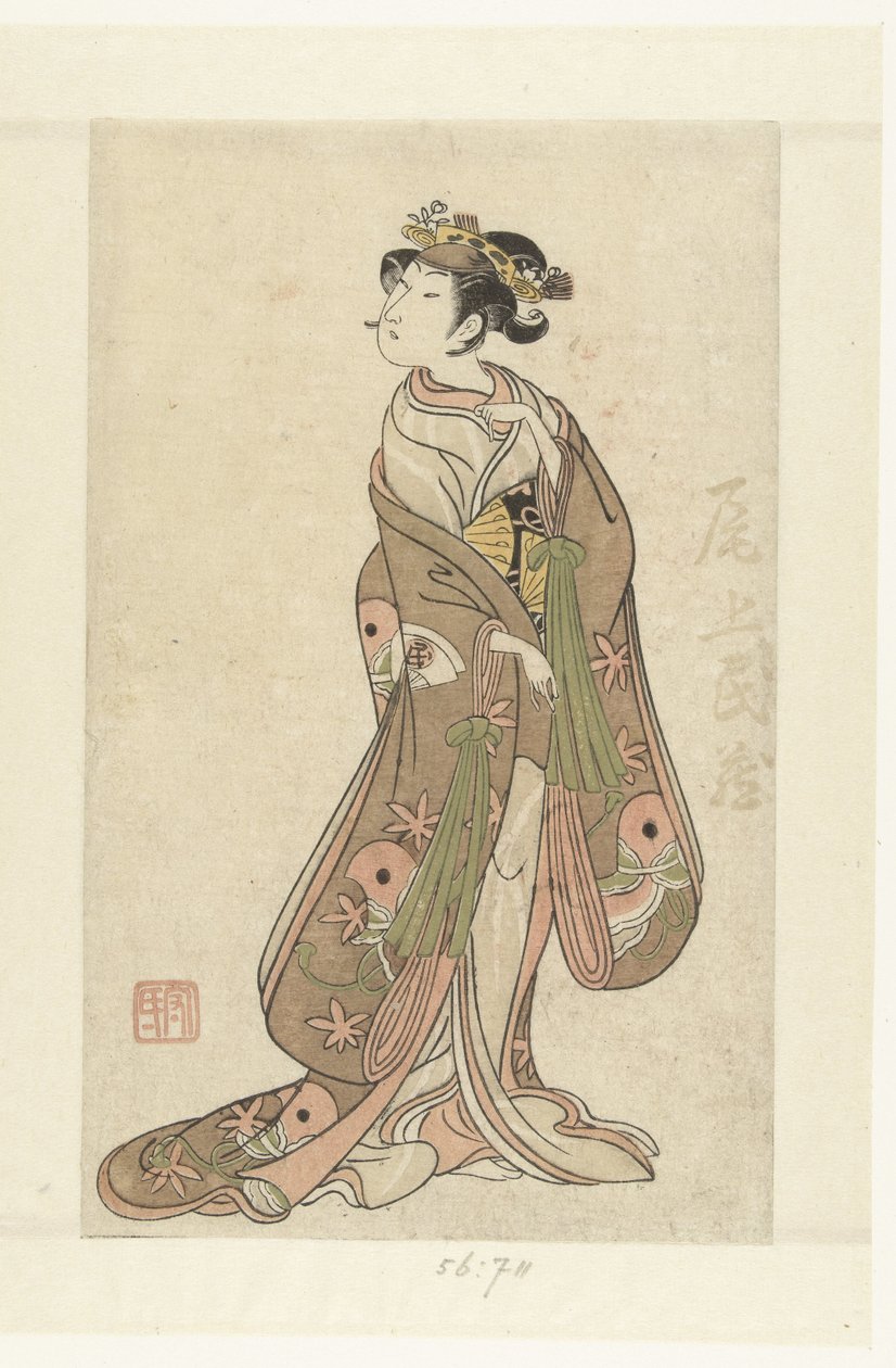 Actor Onoe Tamizo I in Female Role by Ippitsusai Bunchō