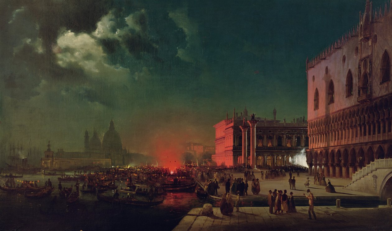 Serenade in St. Marks Place by Ippolito Caffi
