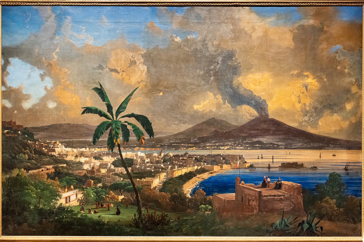View of Naples by Ippolito Caffi