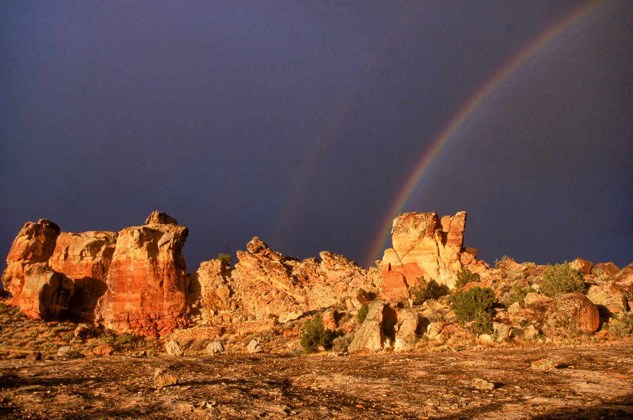 Ancient Anasazi site, Castle Rock, Colorado by Ira Block