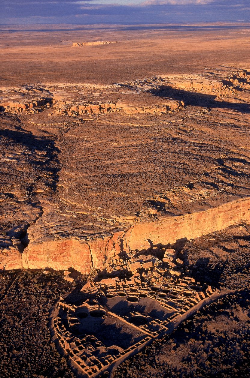 Deep in the remote deserts of northwestern New Mexico lies the extensive ruins of the Chaco Canyon by Ira Block