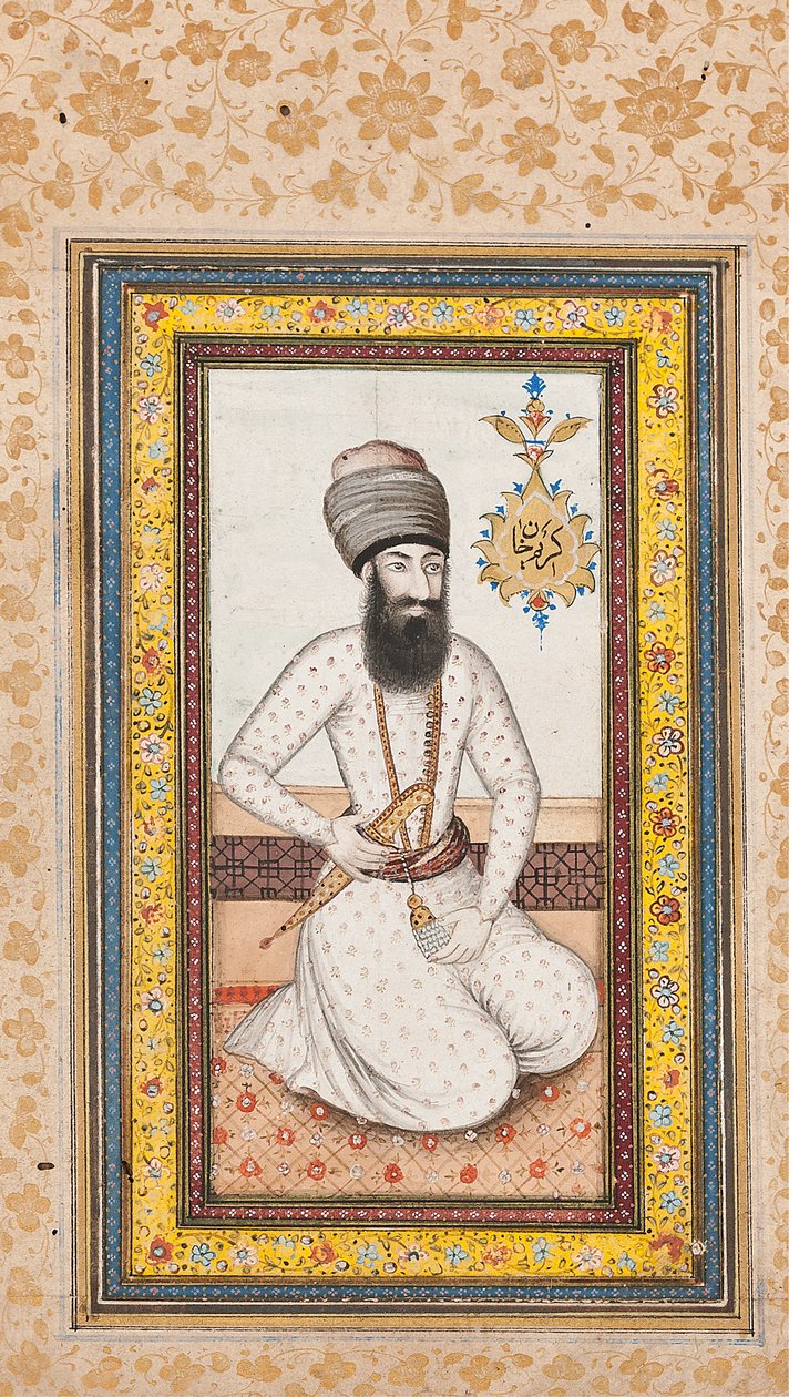 Portrait of Karim Khan Zand by Iranian School