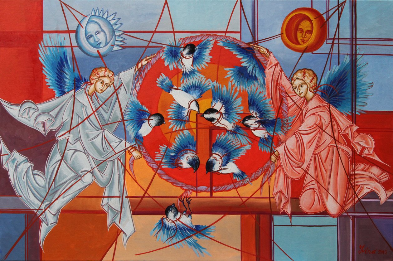The Disappointed World and Chickadees, 2015 by Irina Corduban
