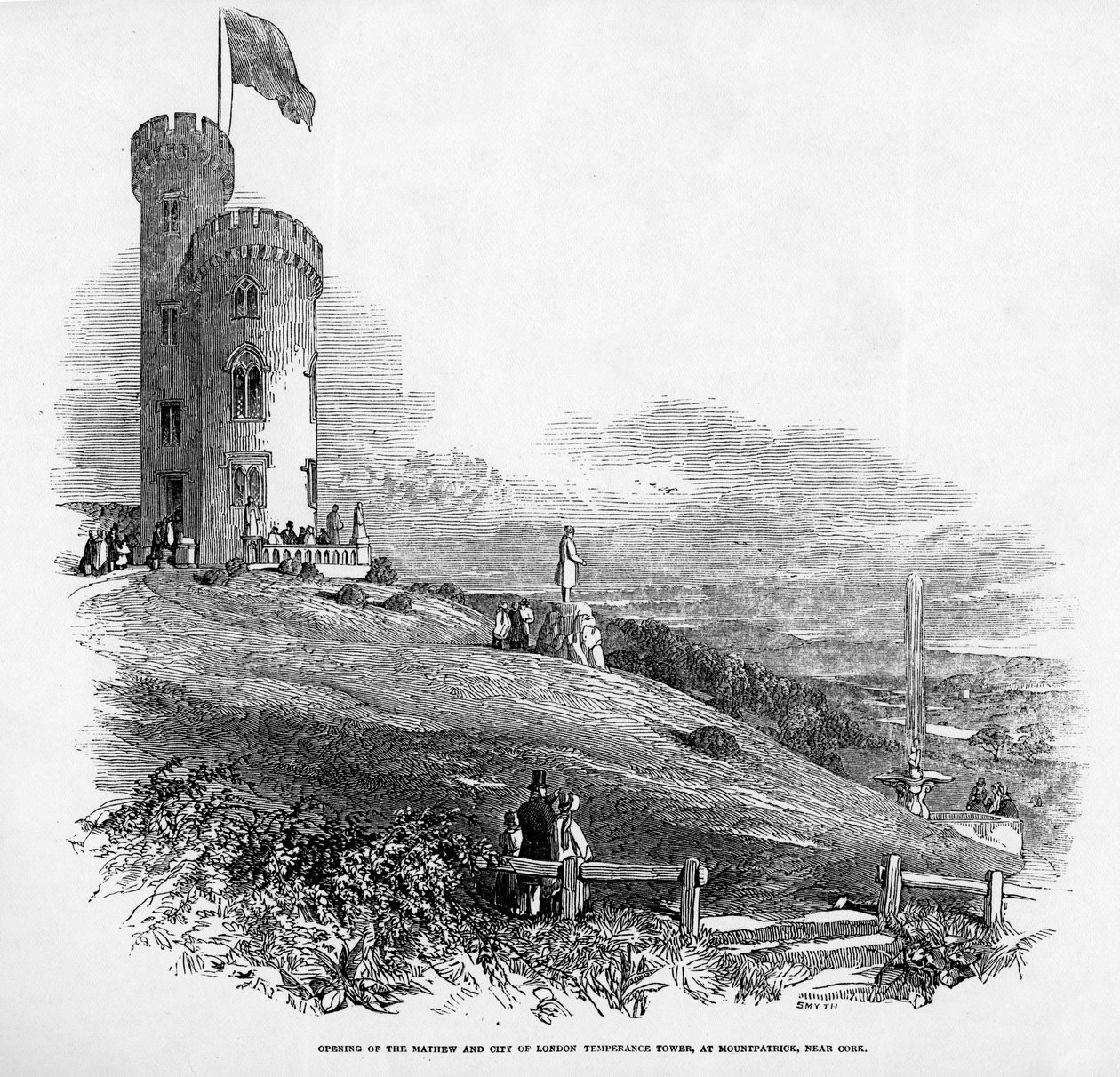 Opening of the Mathew and City of London Temperance Tower, at Mount Patrick, near Cork by Irish School