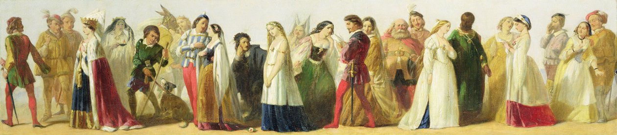 Procession of Characters from Shakespeare by Irish School