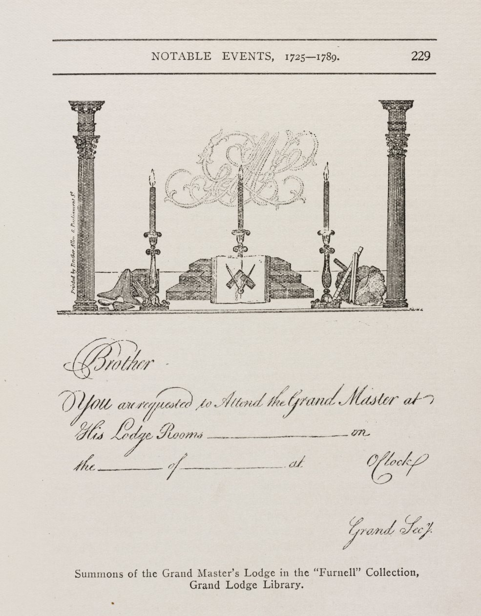 Summons of the Grand Master