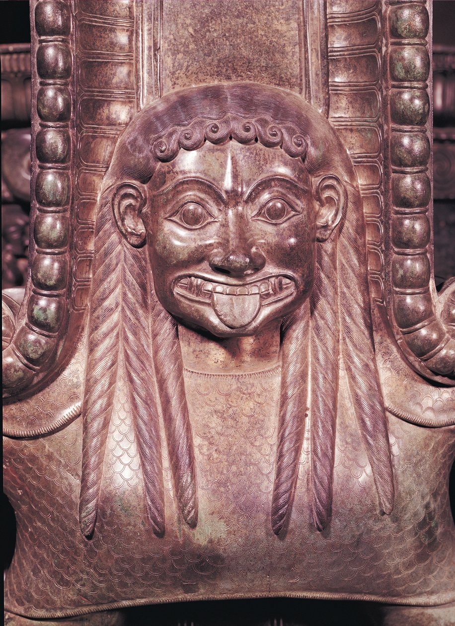 Gorgon Handle from a Krater (detail) by Iron Age